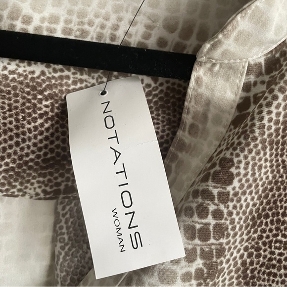 NWT Notations Snakeskin Office Blouse Size 2x Career Wear Animal Print - Picture 7 of 11